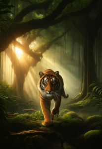 tiger in the wilderness